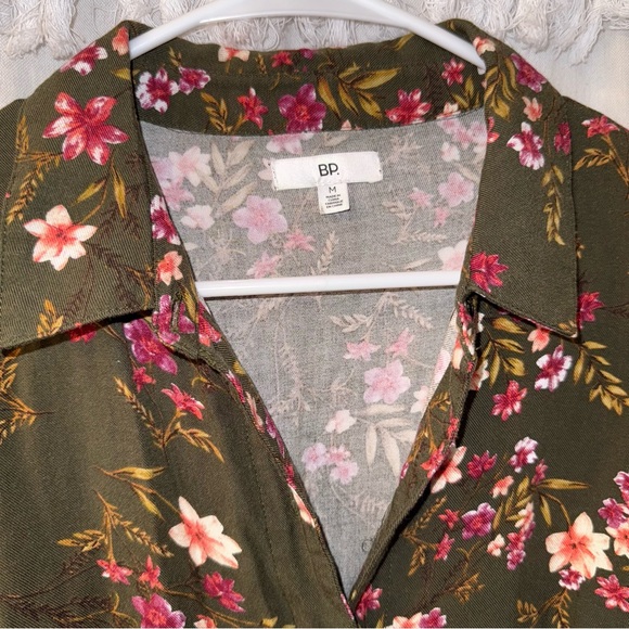 BP Floral Olive Midi Dress - Picture 4 of 8